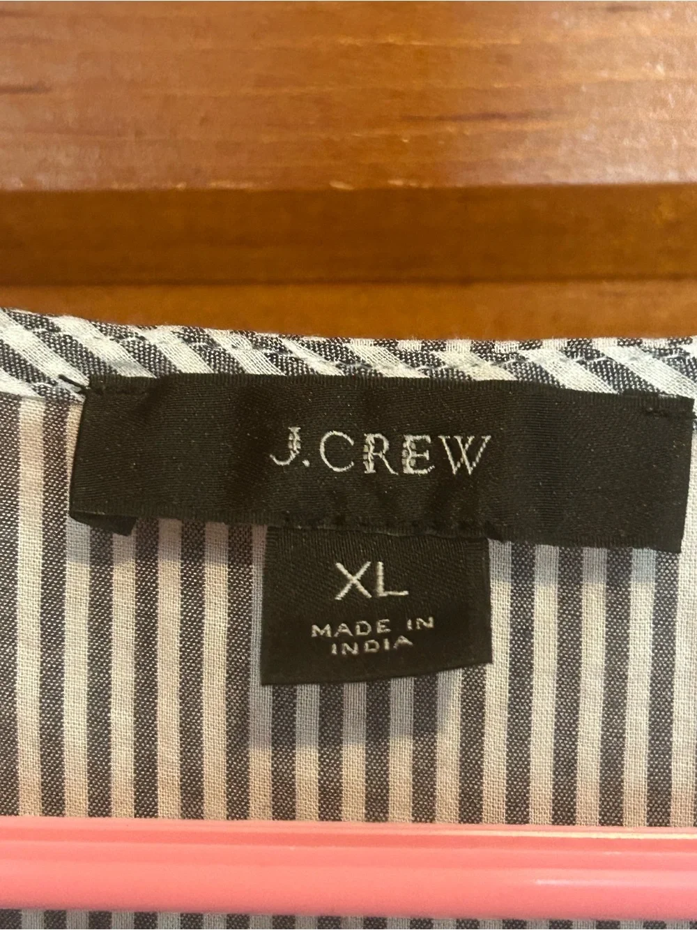J. Crew Blue and White Striped Ruffle Maxi Dress